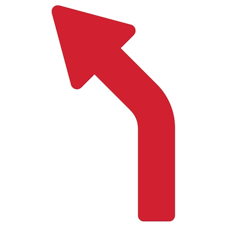 Left Angled Arrow, Red, 15, 8610XR